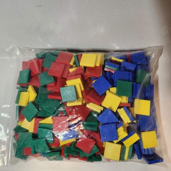 NEW 400 Square Color Tiles Math Manipulatives Sorting Stacking Comparing Blocks - Picture 3 of 4